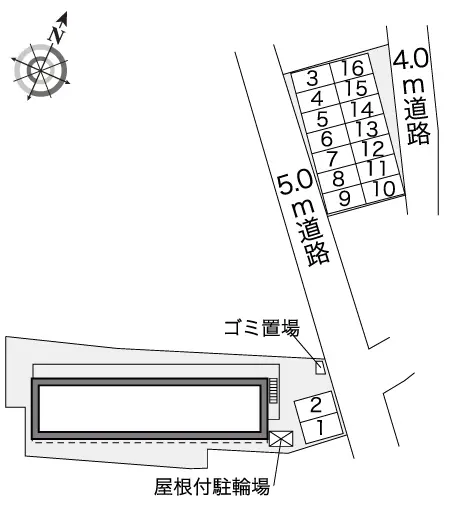 ★手数料０円★直方市溝堀３丁目　月極駐車場（LP）